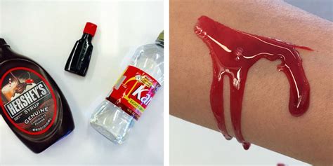 halloween fake blood clothes|how to make artificial blood.